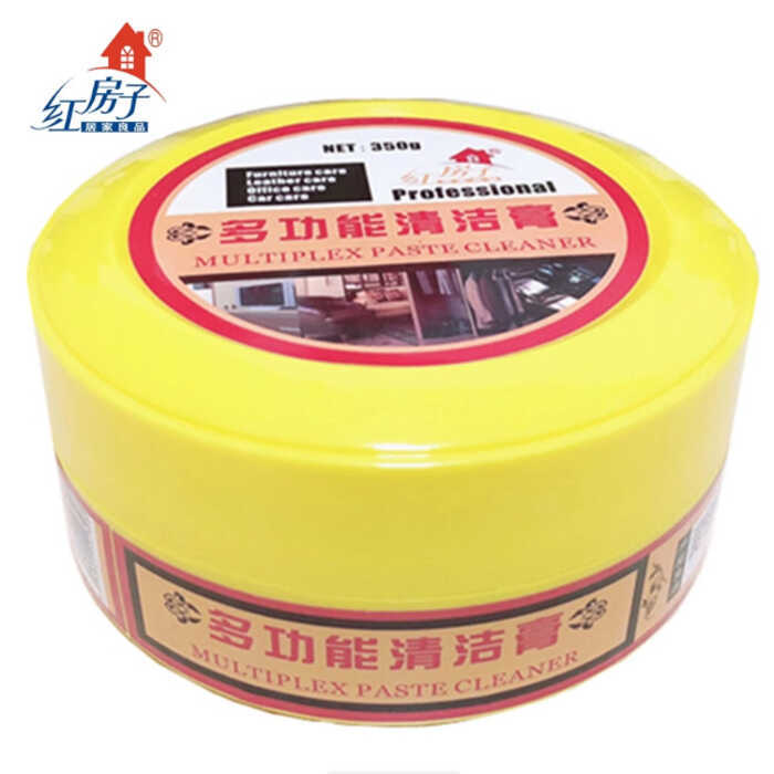 Creme de limpeza de casa vermelha sofá couro genuíno cadeira de mesa descontaminação 350g incolor nutritivo sapato polon