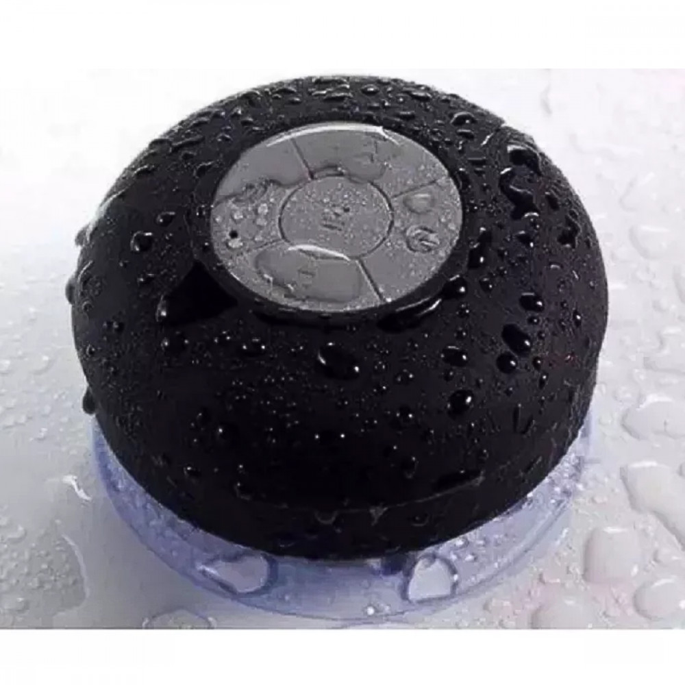 Caixa Bluetooth Mini 5W à Prova d'Água com Ventosa - Preto