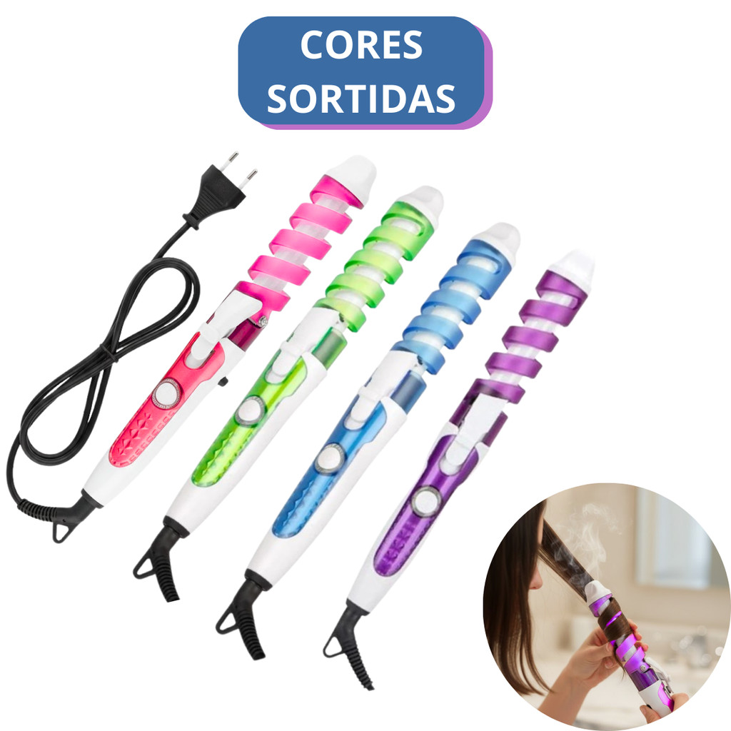 Modelador de Cachos Profissional Bivolt 45mm Cacheador Cerâmica Ondas Babyliss Cabelo
