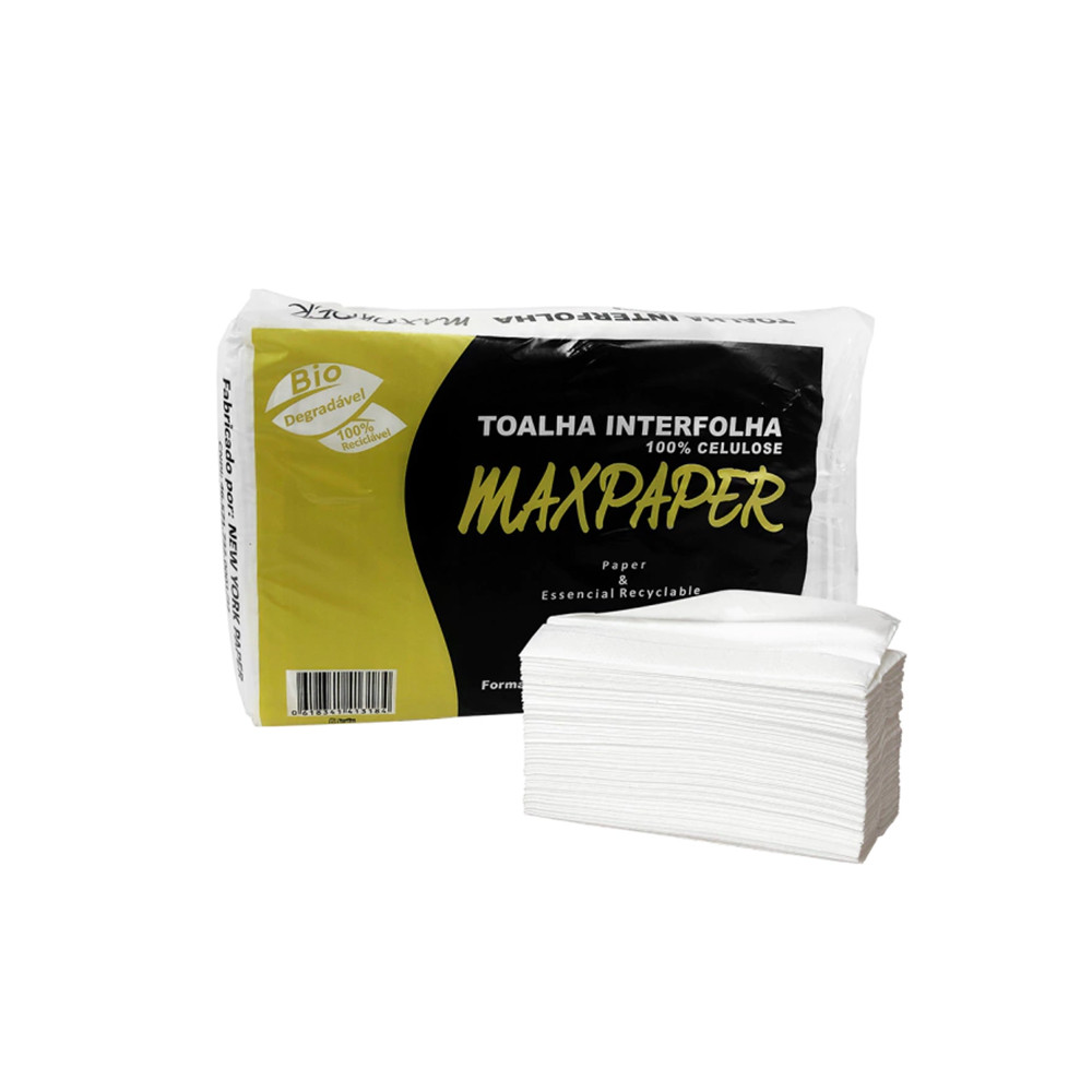 Toalha Interfolha Maxpaper 500g - Branco Super Absorvente