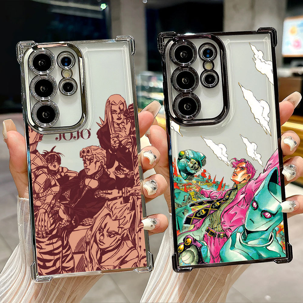 Anime JoJos Bizarre Adventures Capa Transparente Para Samsung S26 S25 S24 S23 S22 S21 Ultra S25FE Plus S26EDGE A57 A37 D