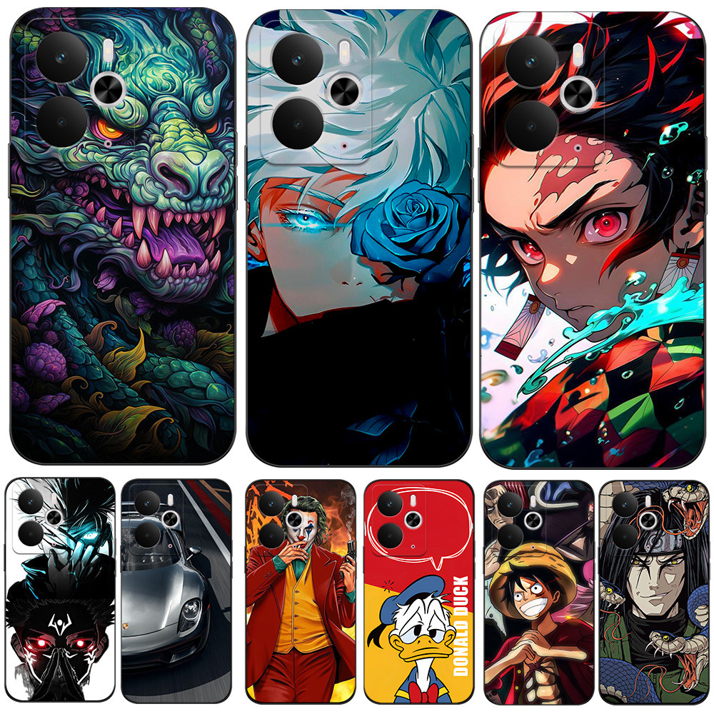 Capa Para OPPO REALME 14T 14 5G Silicone De Telefone O Coringa Cobra Preta Flor Gato Jesus