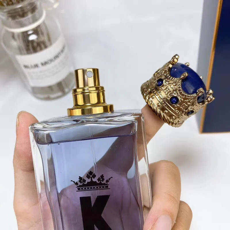 King Crown Parfum Spray Colônia K Perfume 100ml Homem Charmoso Fragrância Eau De Toilette Perfumes Q Cheiro De Lo
