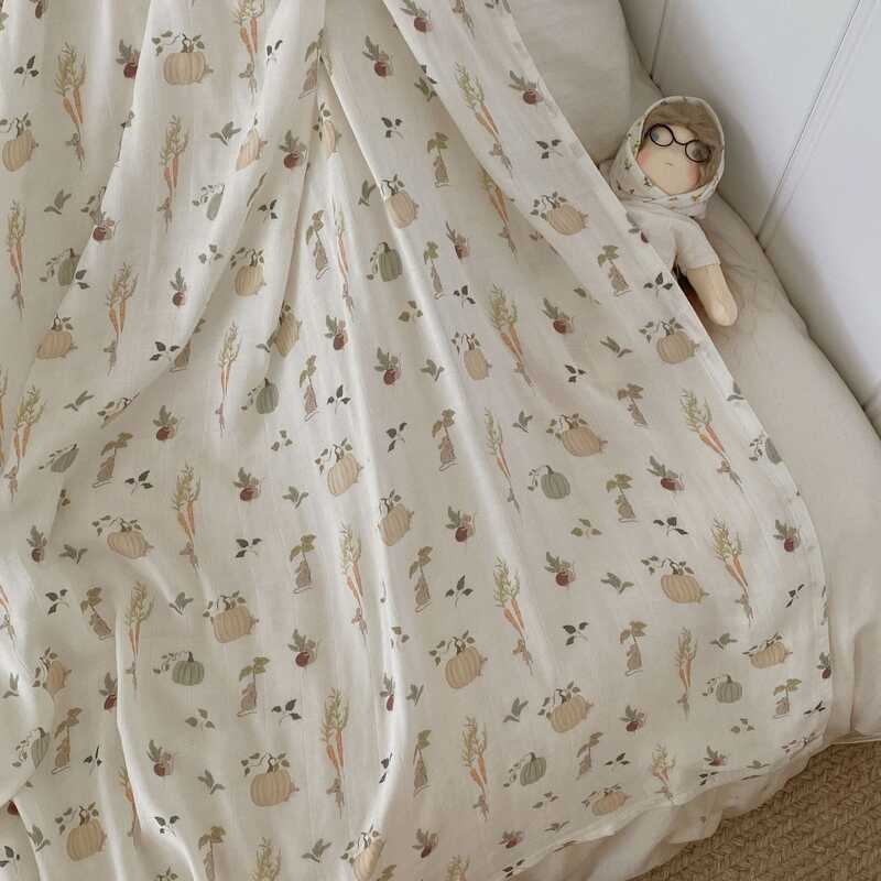 Verão estilo fino bebê bambu algodão dupla camada gaze toalha bebê recém-nascido Swaddling toalha carrinho de bebê toalh