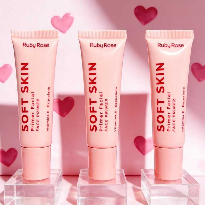 Primer Facial Soft Skin Ruby Rose - Primer Linha Rosa Ruby Rose HB-M1700