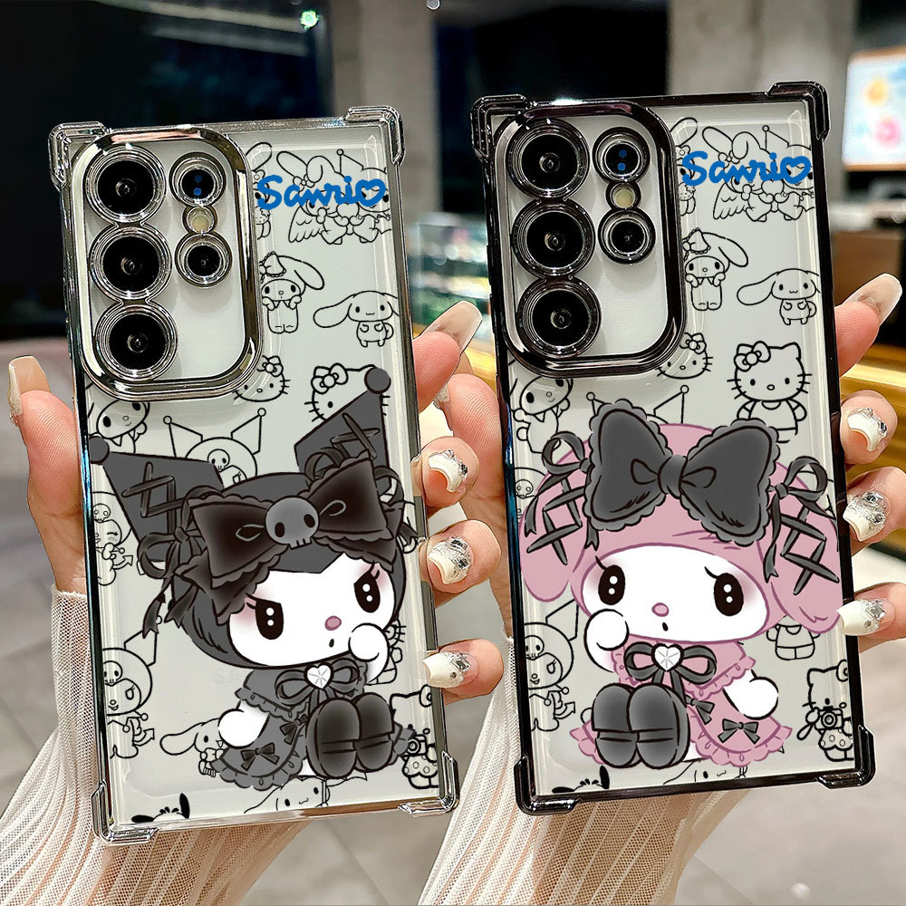 Sanrio Kuromi My Melody Capa Transparente Para Samsung S26 S25 S24 S23 S22 S21 Ultra S25FE Plus S26EDGE A57 A37 De Telef