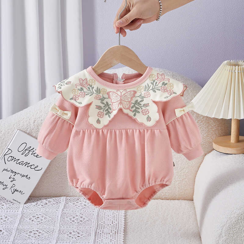 Roupas de bebê para bebês, meninas, bebês, primavera, roupas de um ano, flor pequena, macacão de bebê, triângulo, escala