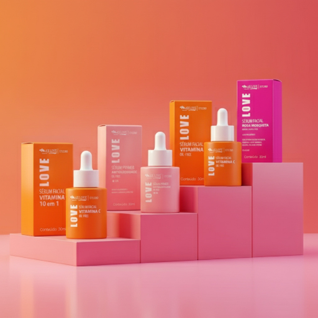 Sérum Max Love Vitamina C 10 em 1 Sem Óleo - Rosa Mosqueta e Primer Antibrilho em Oferta na Shopee