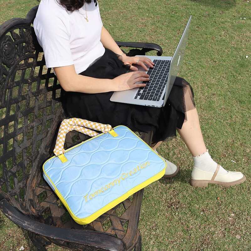 Bolsa para computador 53cm feminina portátil de um ombro Notebook 15.6 Gamebook compartimento para carregador de grande 