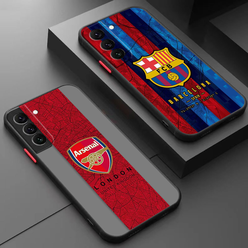 Capa De Telefone Arsenal Barcelona 602A Para Samsung S23 S24 S25 S20FE S21FE S24FE S20 S21 S22 Plus Ultra A30 A31 A32 A3