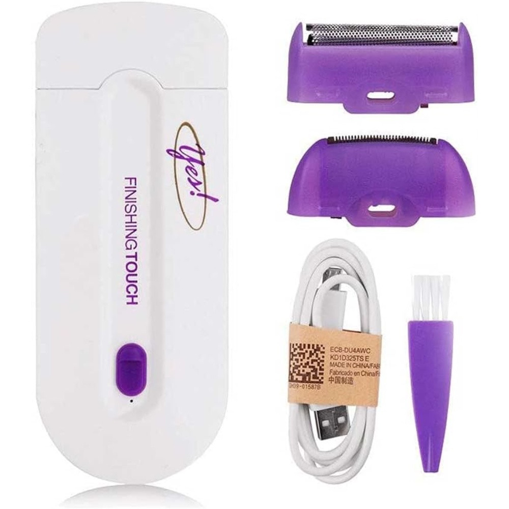 Depilador Removedor de Pêlos Elétrico Bivolt - Roxo/Branco+