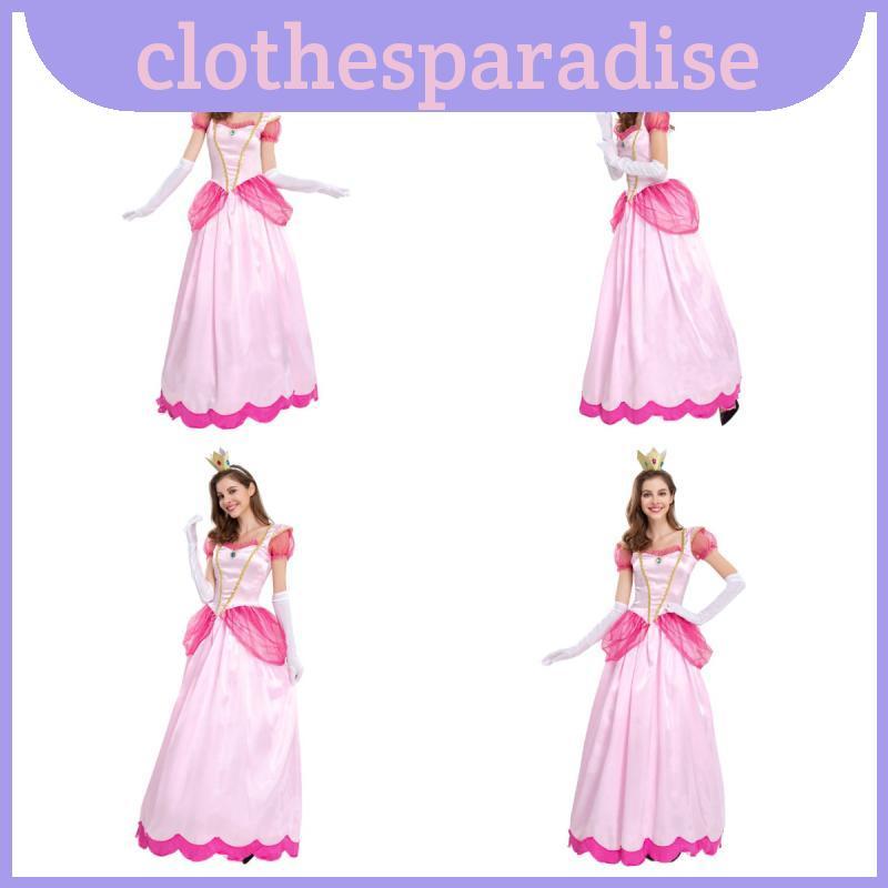 Vestido De Princesa Mario Party Com Tecido Elástico Para Shows De Palco Comemorações Temáticas E