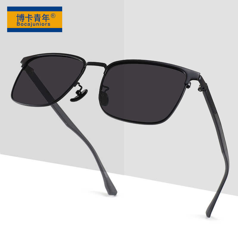 Simples adulto óculos de sol negócios masculino pára-sol Metal óculos de sol moda polarizada óculos de sol na moda 1801