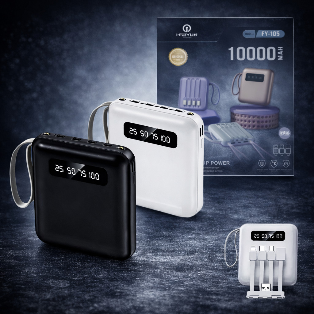 Carregador Portátil Power Bank 10000mAh Portátil com Tela Digital XLS FY-105