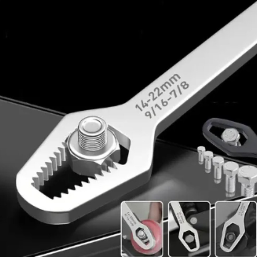 Chave boca fixa de aço universal com cabeça dupla Torx, com medidas de 3 a 17 mm
