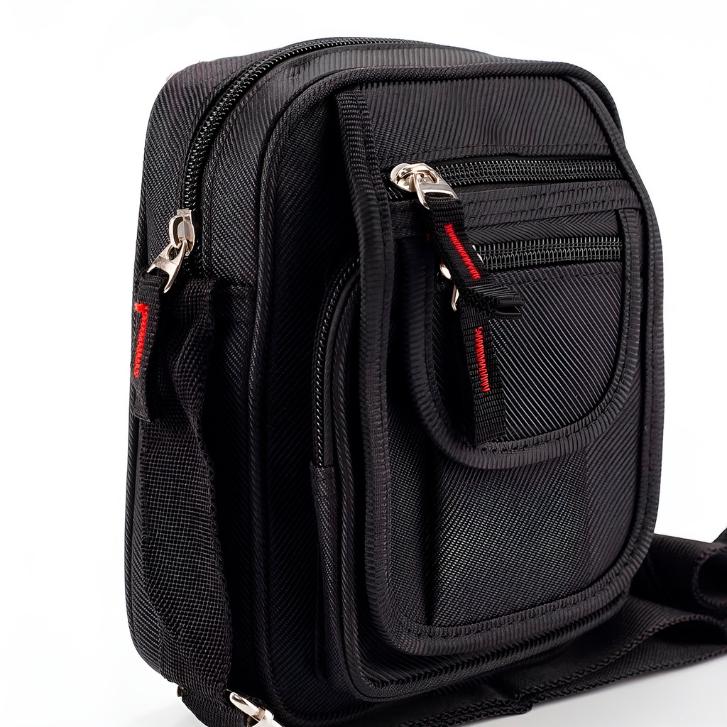 JS Bolsa Bag Transversal Tira Colo Alça Regulável Preta