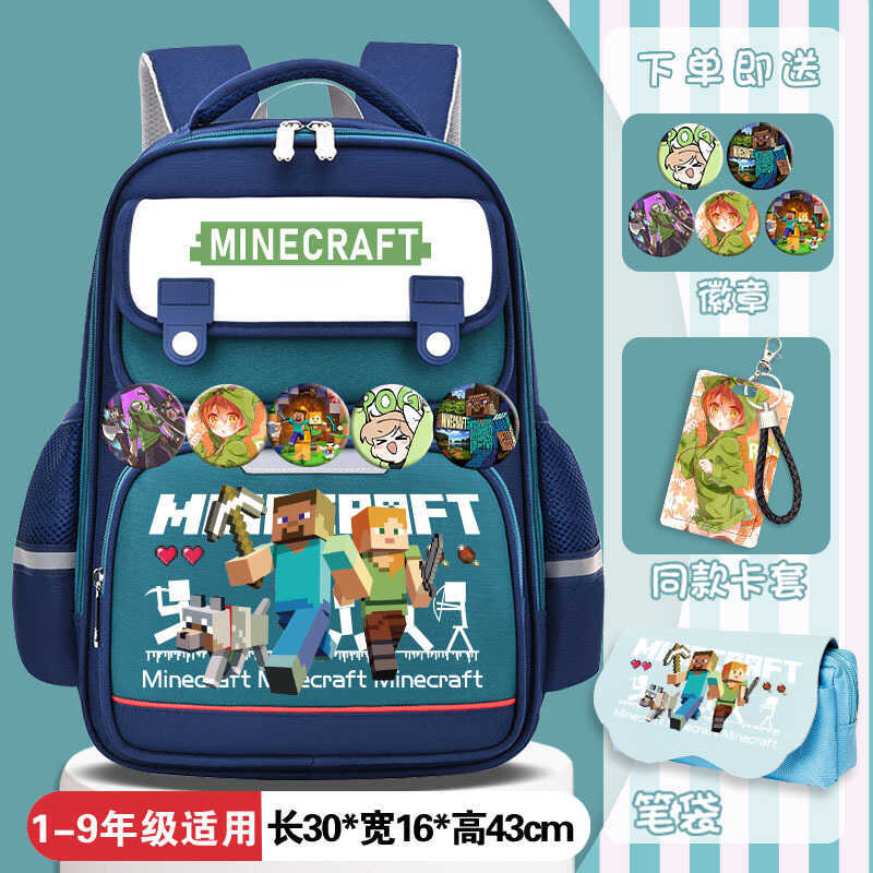 Minecraft mochila bonito mochila estudante mochila impermeável bonito crianças mochila