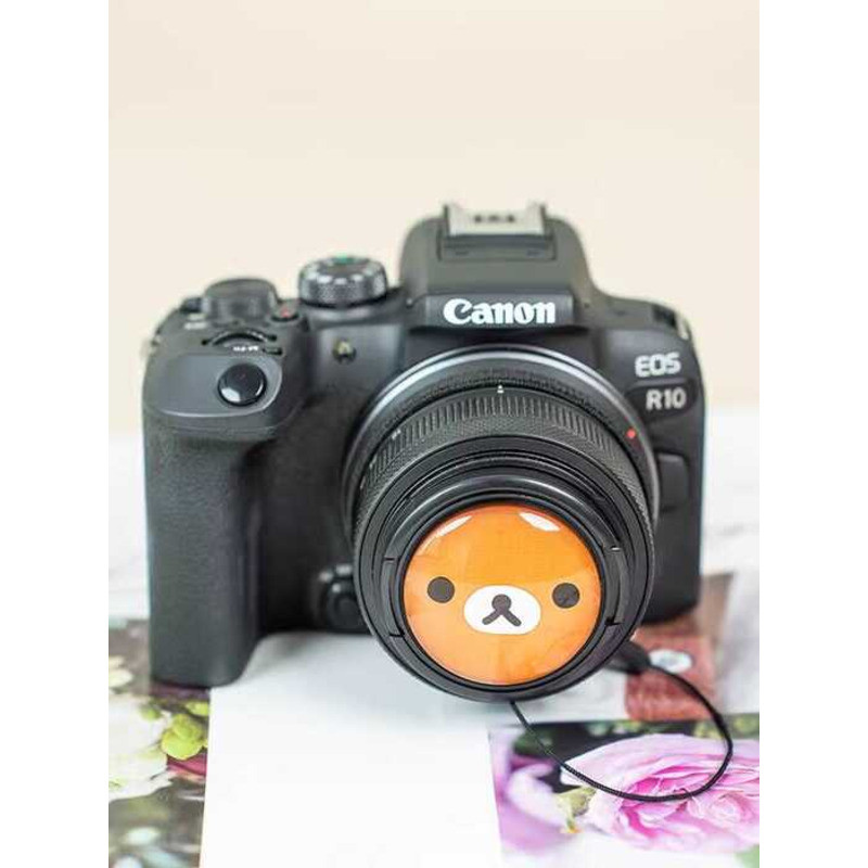 Adequado para Fuji XT30 câmera dos desenhos animados tampa da lente Sony ZVE10 Canon 40.5 49 55 5867mm Nikon