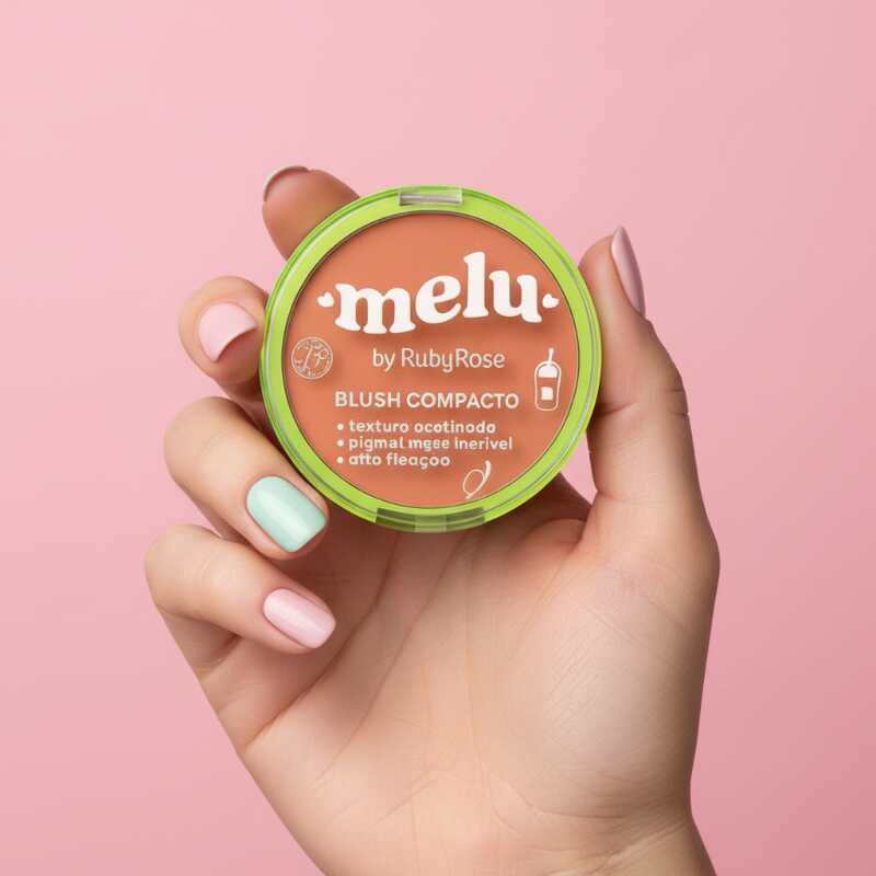 Kit Blush Compacto Efeito Natural Melu By Ruby Rose-RR 871