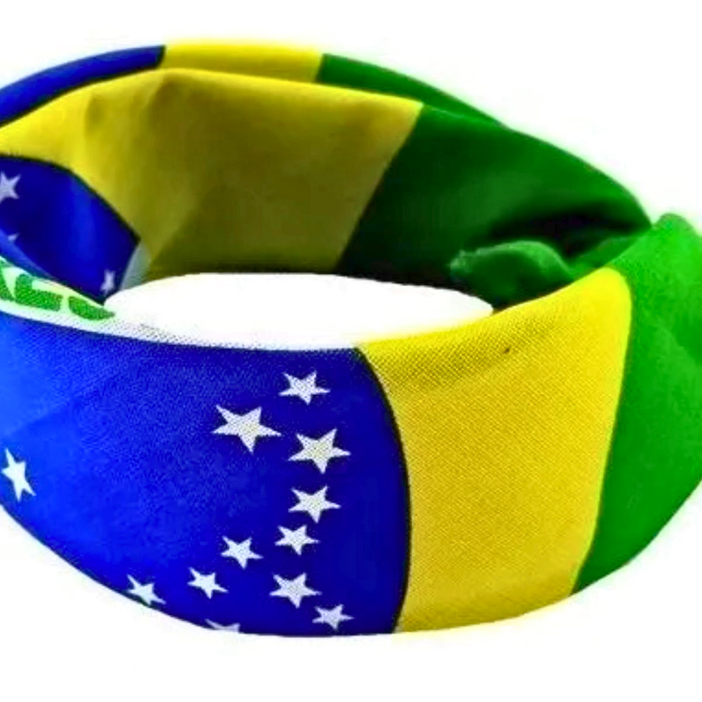 Bandana Brasil 55x55cm Copa Do Mundo Seleção Brasileira Torc