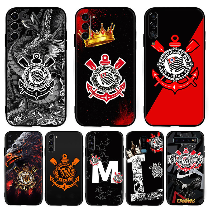 Para Samsung A14 A15 A16 A20 A30 A20S A21 A21S A22 A23 A24 A31 Esporte Clube Corinthians 3Y31 silicone Preto Telefone Ca