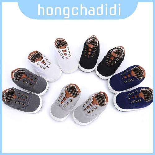 Tênis Durável Da Sola Macia Do Bebê Menino Em Lona Algodão Para Os Pés Pequenos