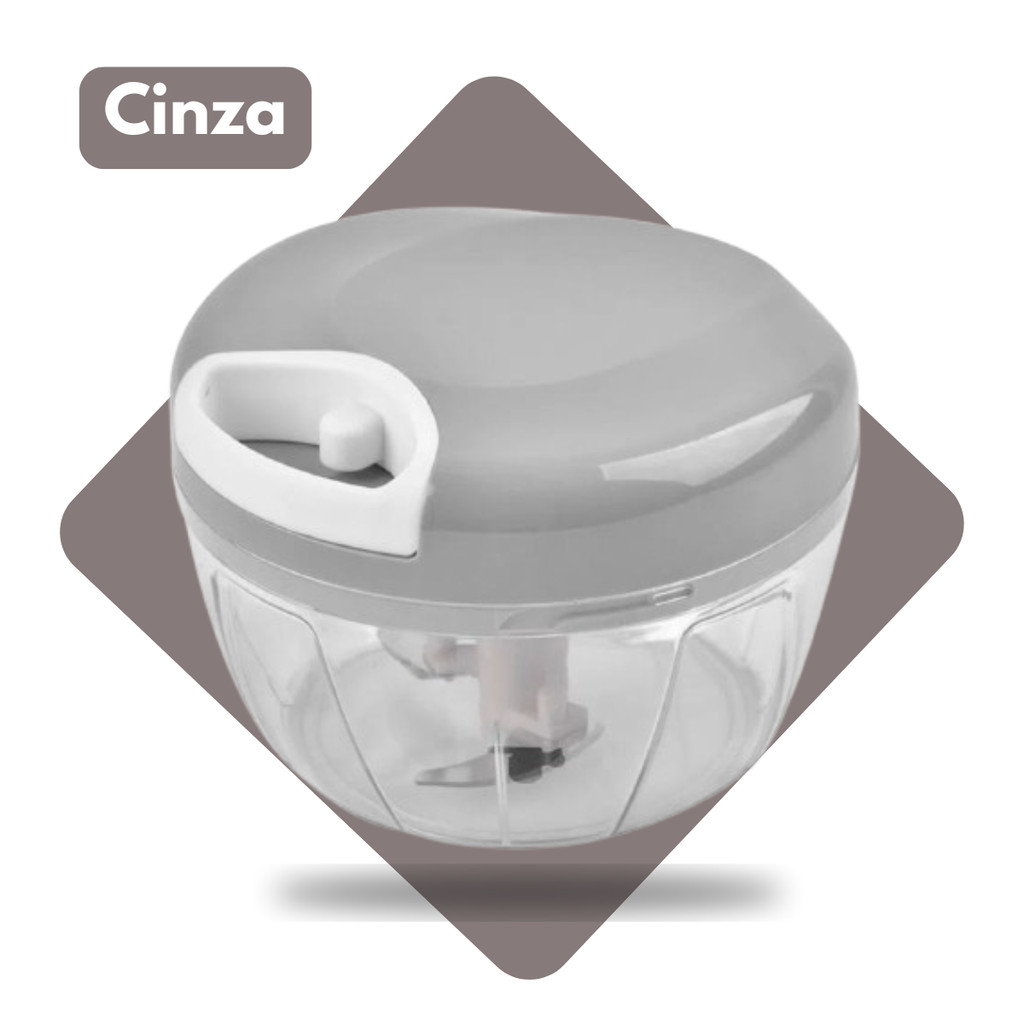 Mini Triturador Processador Manual 3 Lâminas 500ml Cores Sortidas é um excele  equipamento na cozinha! Facilite tudo!