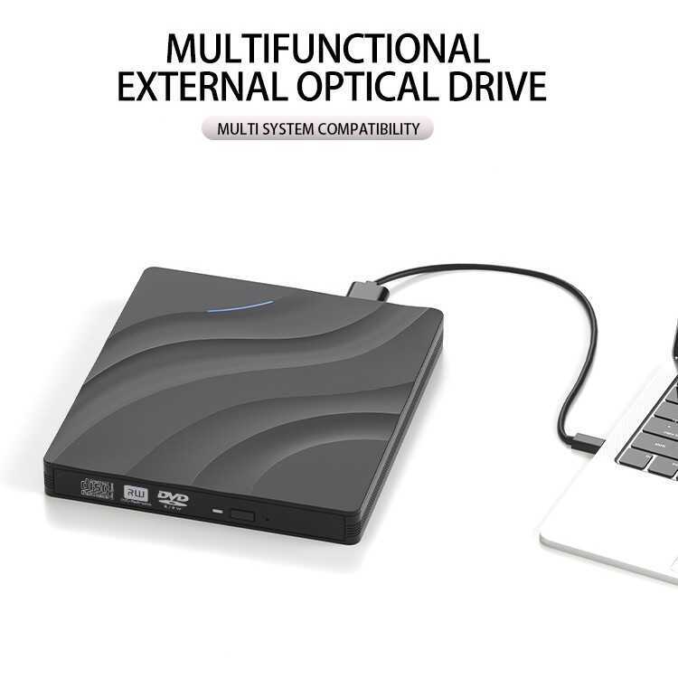 Unidade óptica móvel externa personalizada OEM, cartão sete em 1, unidade de CD, computador, usb, unidade óptica multifu