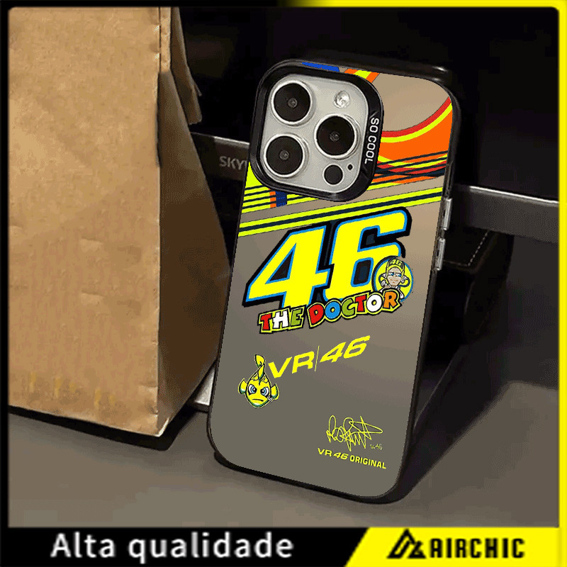 Capa De Telefone IMD estilo artístico Instagram VR46 Compatível Com IPhone 16 17 13 11 12 14 15 XR XS MAX Plus Moda Retr
