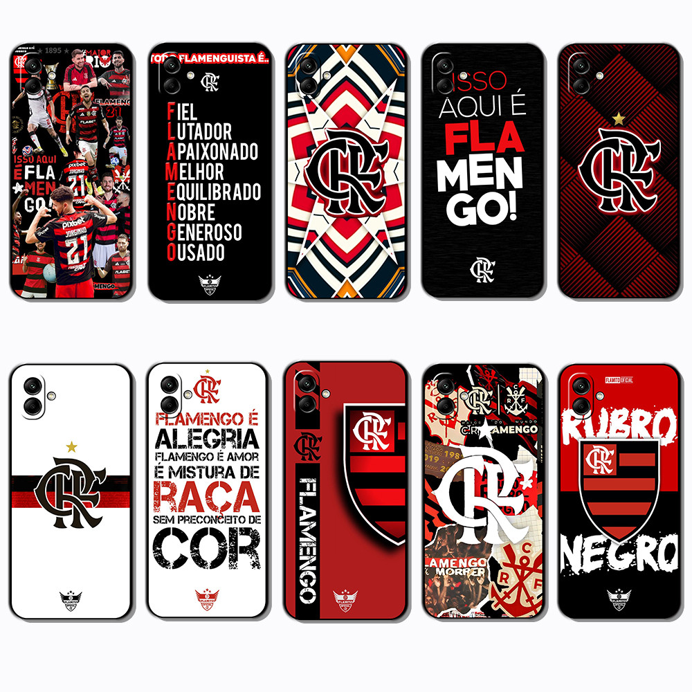 Para Samsung Galaxy A04 A04E A05 A06 A07 Flameng Capa De Telefone Preta Macia