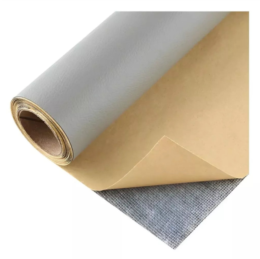 Reparo Para Couro Cinza Ranhura Sintético Auto Adesivo 20Cmx30Cm