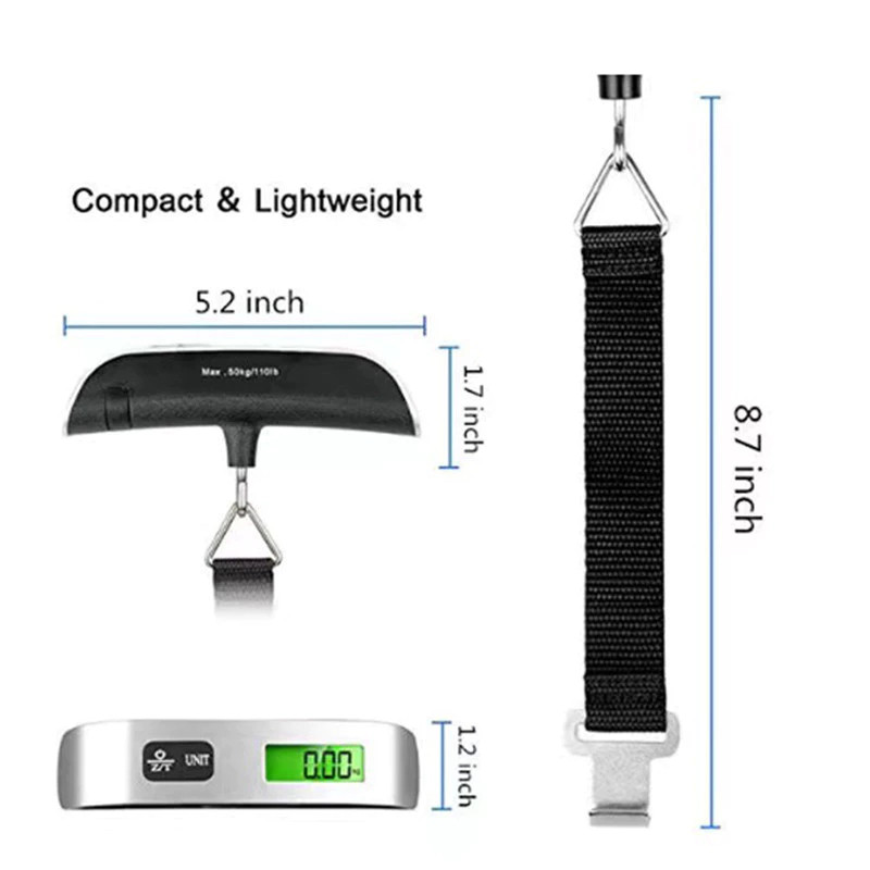 Balança Digital Portátil 50kg – Trava Mala