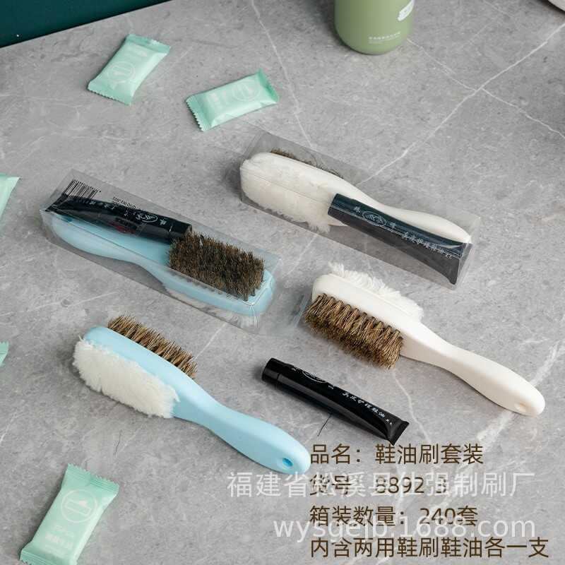 Casa uso diário sapato polonês conjunto porco cabelo sapato polonês escova de couro sapato cuidados escova de óleo lubri