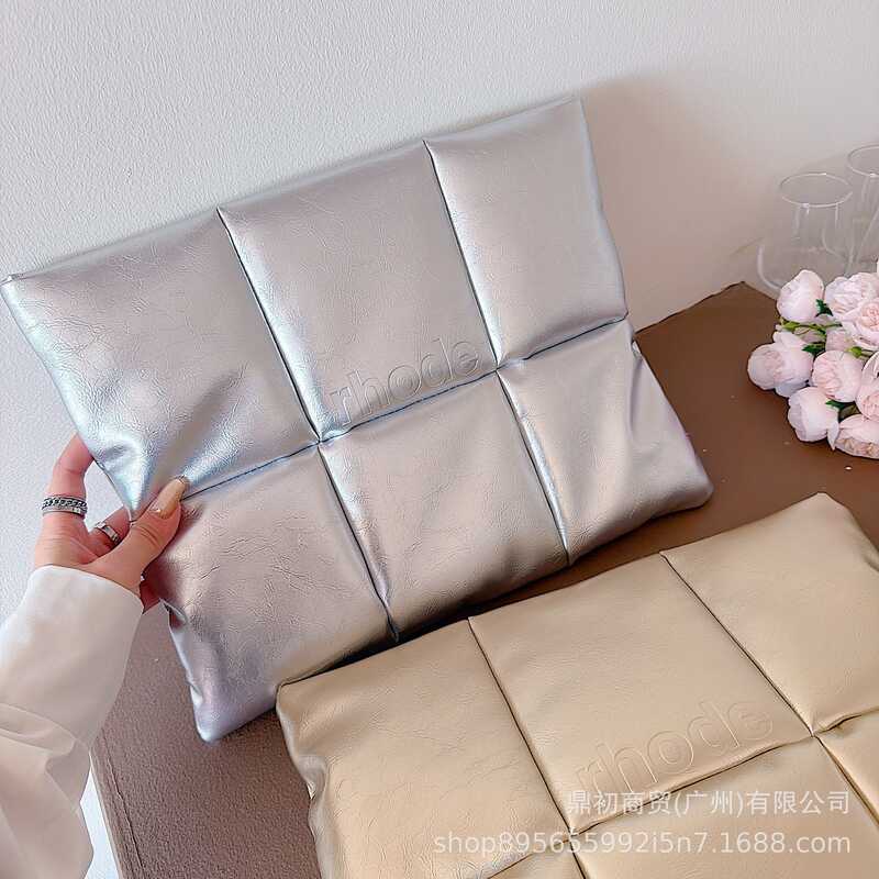 Rhode bolsa de travesseiro com fivela magnética, bolsa de artista de maquiagem, bolsa de beleza, forro de computador, ar