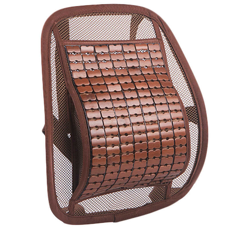Apoio lombar do carro verão malha de bambu respirável apoio lombar massagem almofada lombar encosto material almofada es