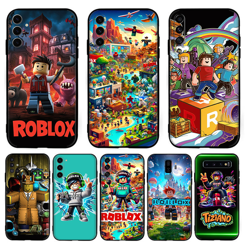 Capa Para Samsung A01 Ue A02 M02 A03S A03 Core 164mm 166mm A04S A04E A04 A05 A05S A06 Preta roblox Macio TPU Silicone De