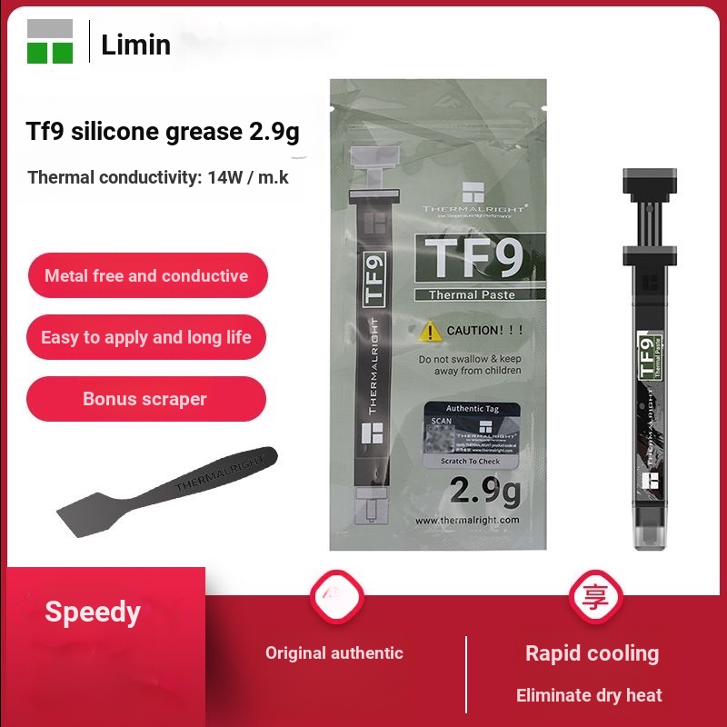 Limin TF9 TF8 TFX Dissipação Térmica Graxa de Silicone Pasta Gráfica Condutiva Térmica Placa Gráfica Computador Portátil CPU Pasta Térmica Condutiva