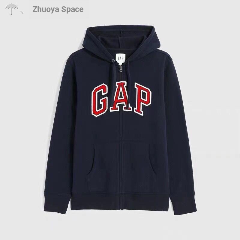 Carta GAP Outono-Inverno Outono-Inverno Camiseta com capuz de tamanho grande Camiseta bordada Homens Mulheres Casal Cardigan Zipper Outerwear Loose OS