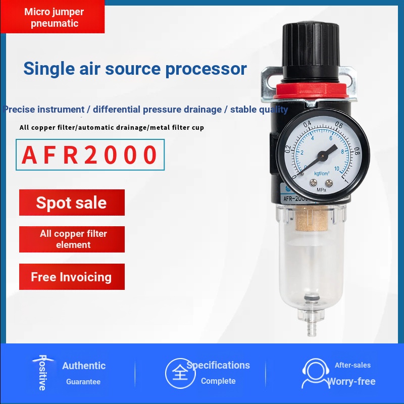 Compressor de ar Bomba de ar Componente pneumático Filtro regulador de pressão AFR2000 Válvula reguladora de pressão 2 p