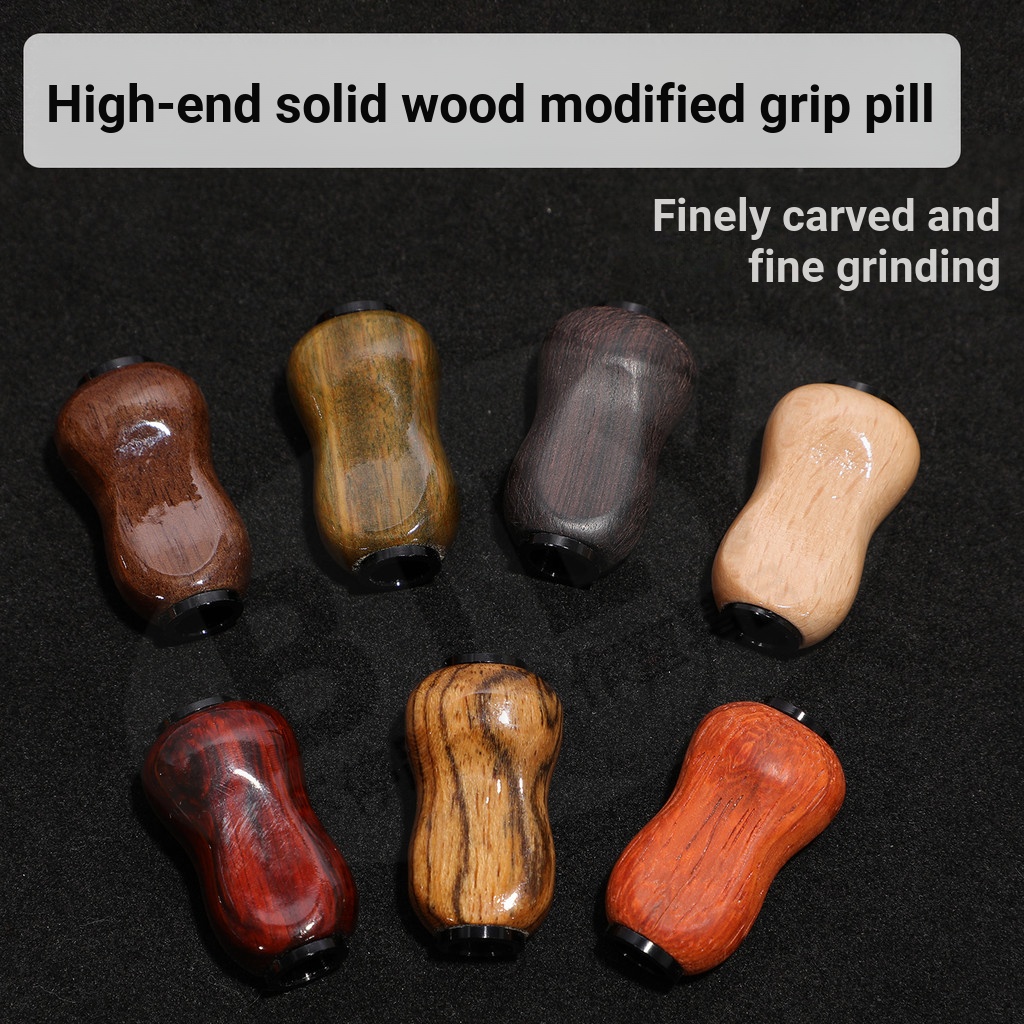 Isca de madeira maciça pílula modificado madeira Natural gota água roda roda giratória tambor roda balancim acessórios a