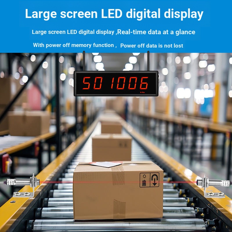 Contador eletrônico led tela grande indução automática linha de água correia transportadora linha produção Industrial in