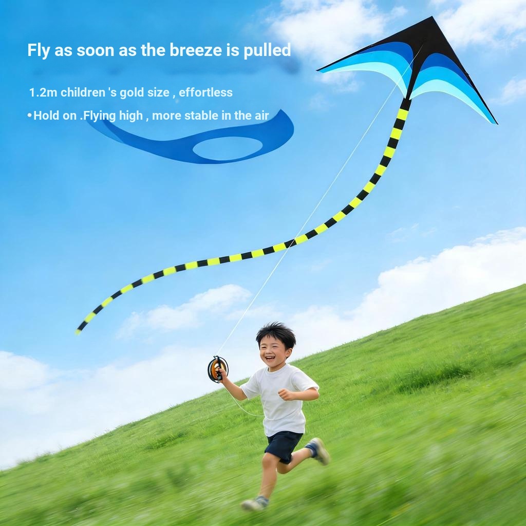 Kite crianças grande pradaria 1.6m pipa de papel de cauda longa 2m grande adulto dedicado brisa fácil de voar kite 2026