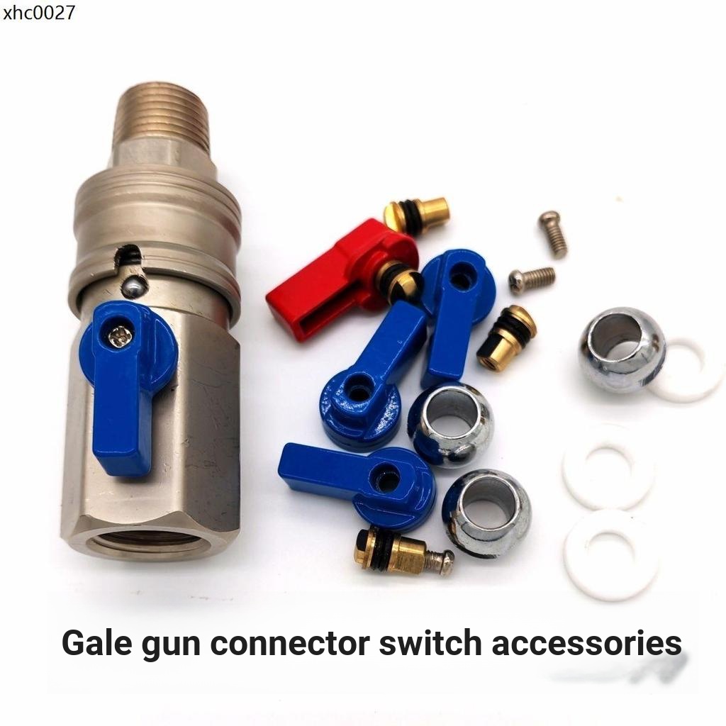 Válvula de interruptor de conector rápido para pistola de ar, traqueia de aço de alta pressão, acessórios universais par