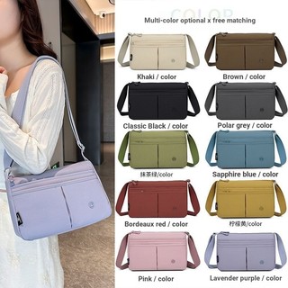 Mochila lateral de grande capacidade com vários bolsos, bolsa transversal de um ombro, bolsa de viagem à prova d'água, b