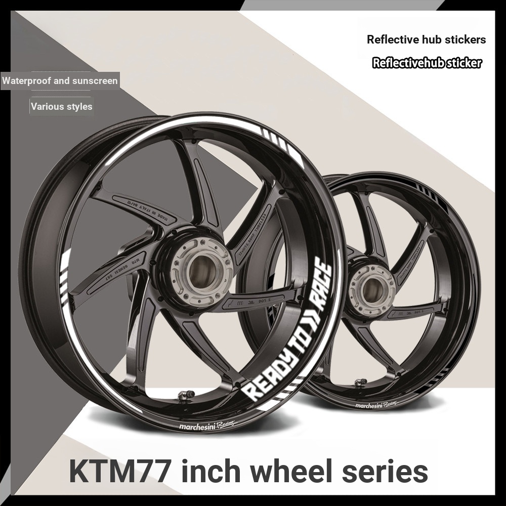 Adequado para KTM RC390 250 390 790 DUKE roda adesivo modificado aro da roda aro de aço adesivo decoração à prova dwater