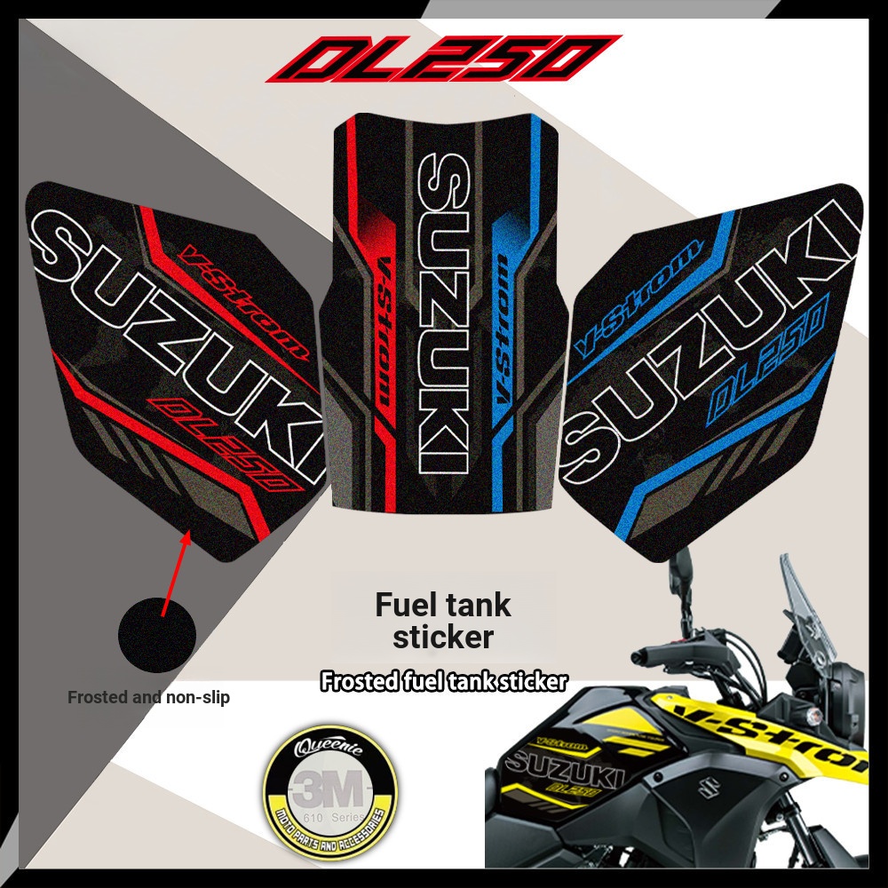 Adequado para Suzuki DL250 adesivos de tanque de combustível modificado corpo guirlanda decoração fosco espinha de peixe