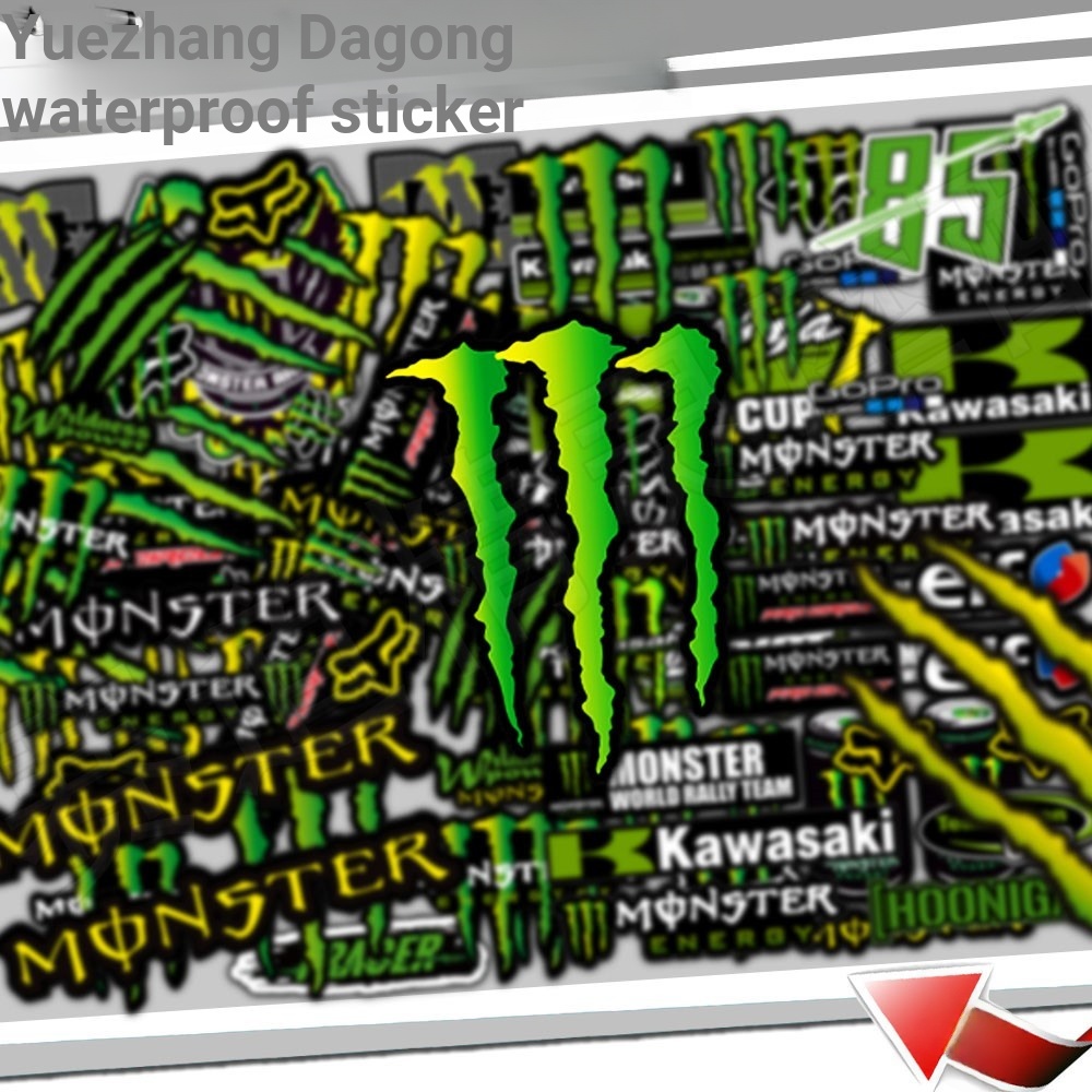 Motocicleta fantasma garra adesivo modificado corpo garra marca decalque à prova dwaterproof água adequado para Kawasaki