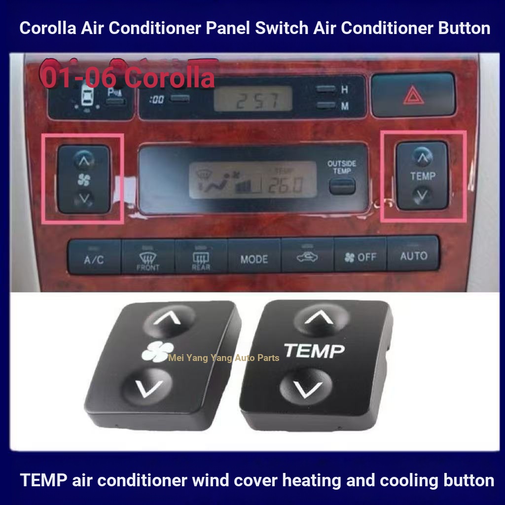 Antigo Toyota 01-06 Corolla Interruptor do painel de ar condicionado Botão de ar condicionado Interruptor TEMP Ar condic