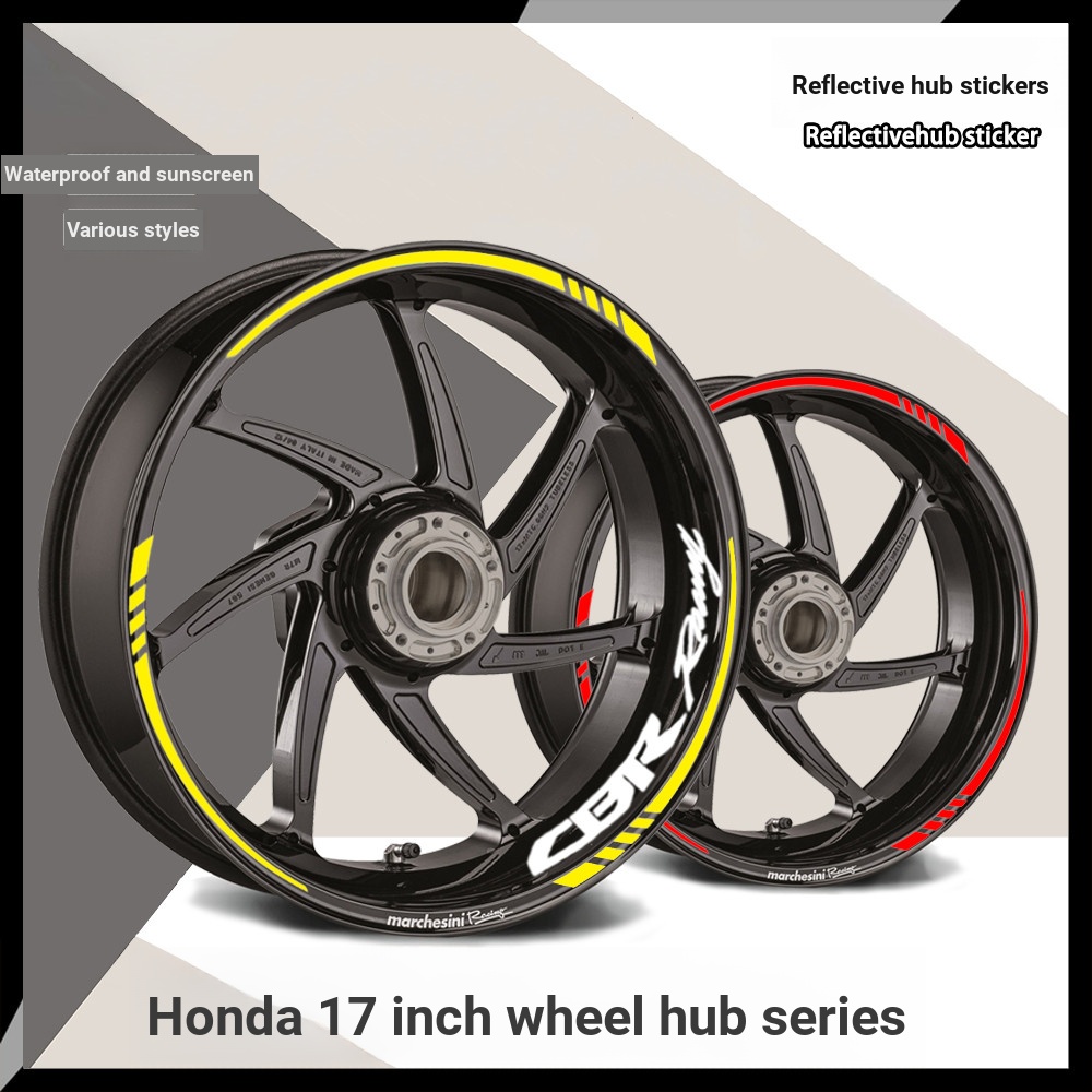 Adequado para Honda CBR400 500 650R CB190R adesivo de roda modificado aro de roda adesivo de aro de aço decoração à prov