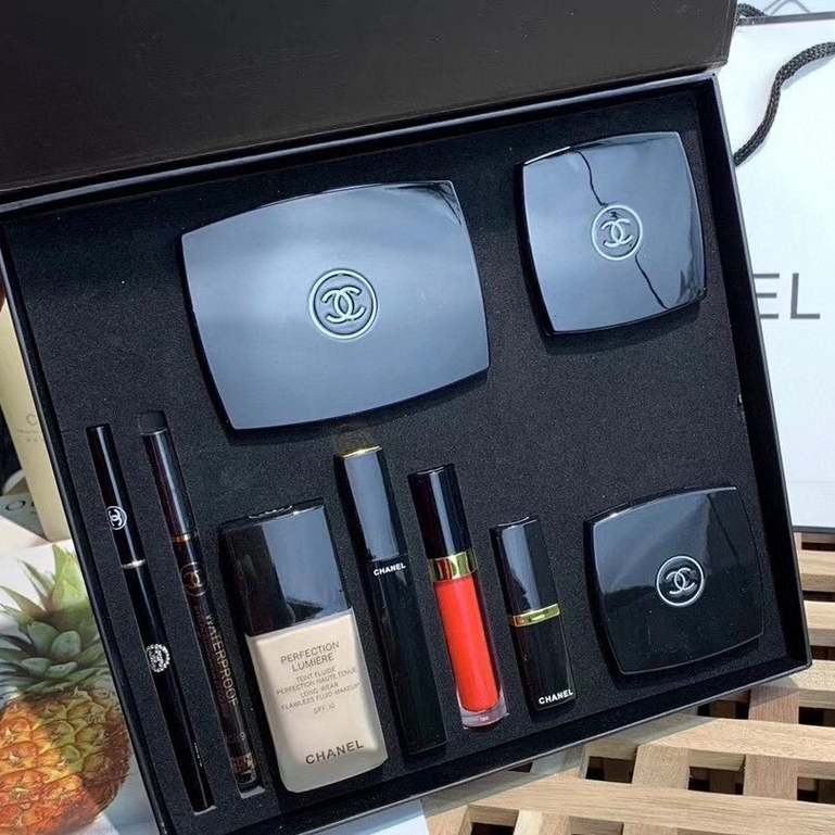Maquiagem CHANEL Versão Da Caixa De Madeira De Nove Peças